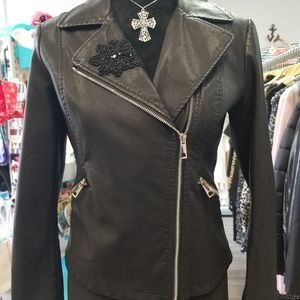 Black Jacket with Beaded Applique